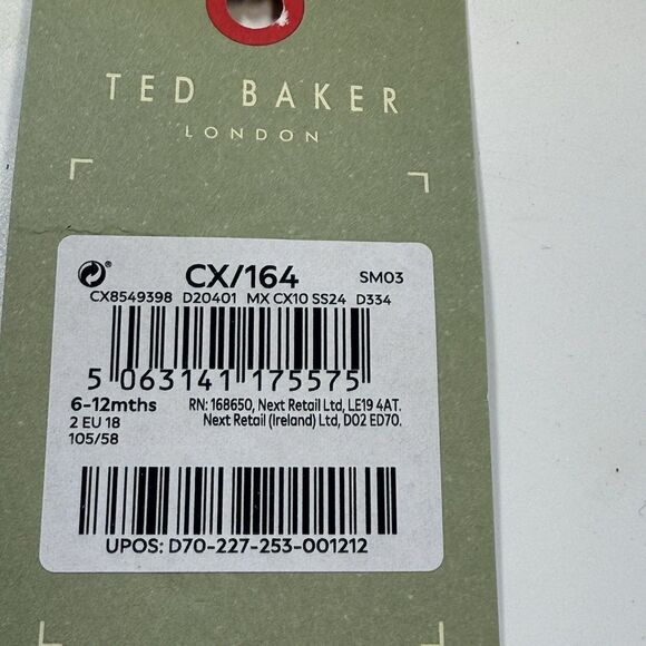 Baker By Ted Baker Bow Slip On Baby Bootie Shoes Sz 6-12 Months New - Picture 7 of 7